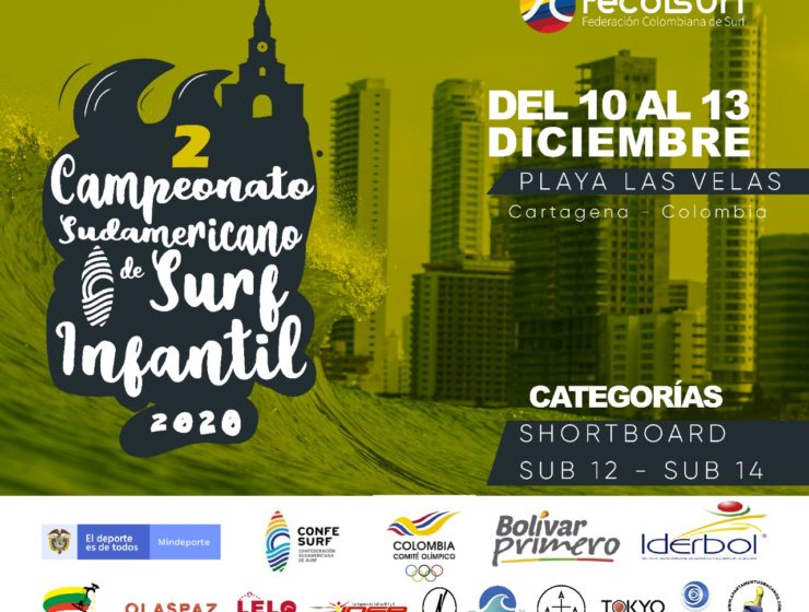 Colombia acogerá segundo Campeonato Sudamericano de Surf Infantil 2020.